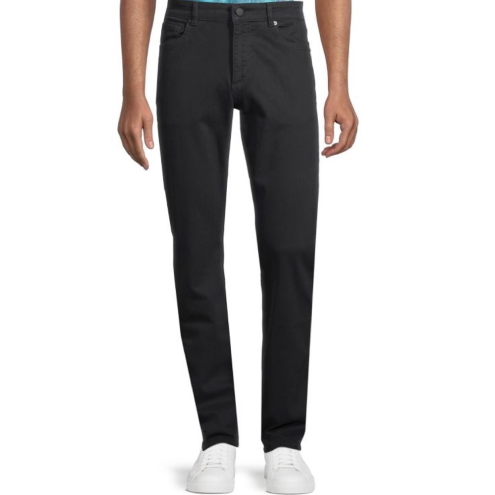 DL1961 RUSSELL SLIM STRAIGHT MEN’S BLACK DENIM JEANS SIZE 36 x 34 NWT